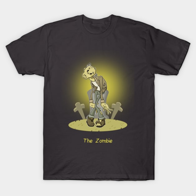 The Zombie (Cartoon Horror) T-Shirt by EckertIllustration